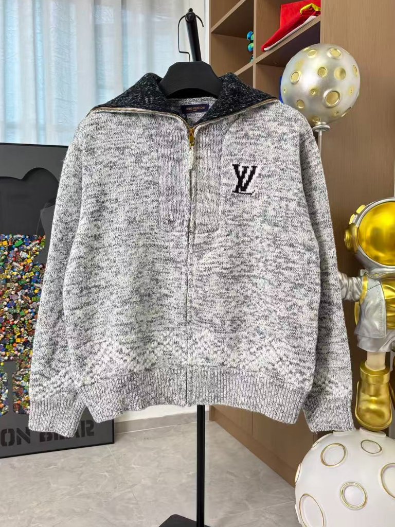 Lv-Style Grey Marled Knit Cardigan